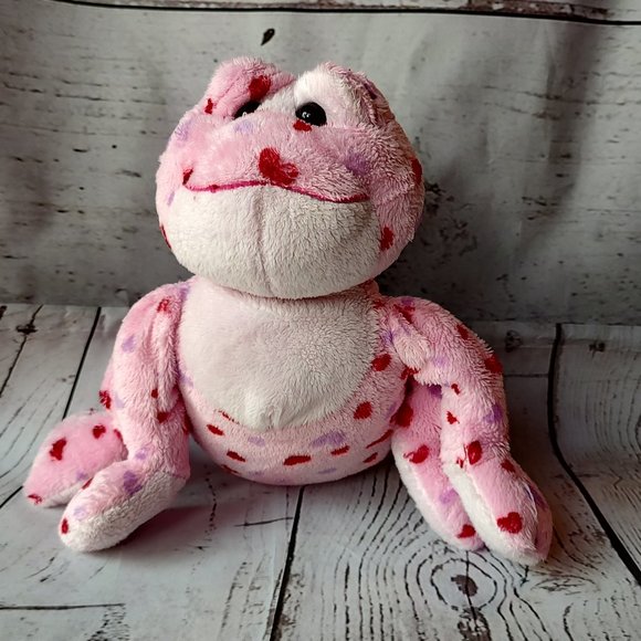Ganz Webkinz HM144 Pink Love Frog Plush Stuffed Animal No Code - Picture 1 of 5